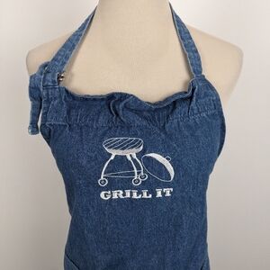 Denim Apron with Pockets 100% Cotton